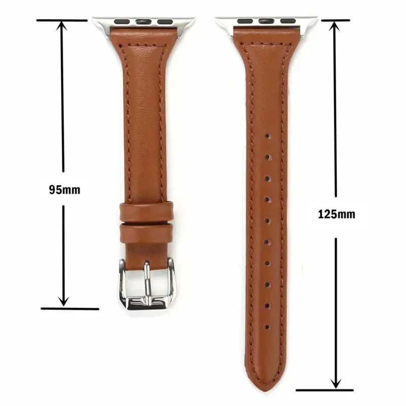 Slim Leather Apple Watch Band
