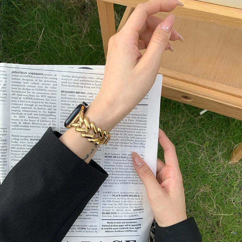 Metal Strap Apple Watch Band