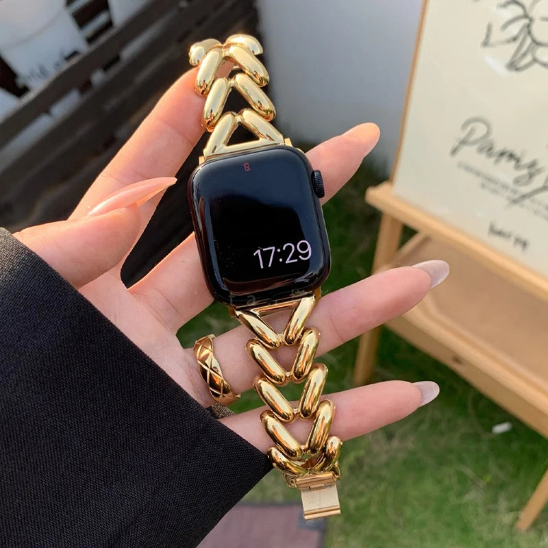 Metal Strap Apple Watch Band