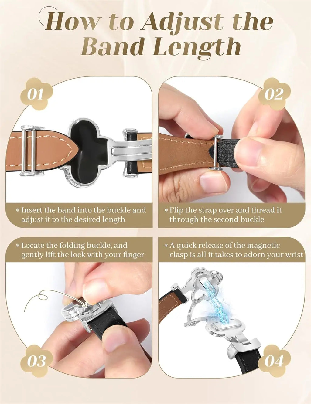 Fashion Leather Watch Band