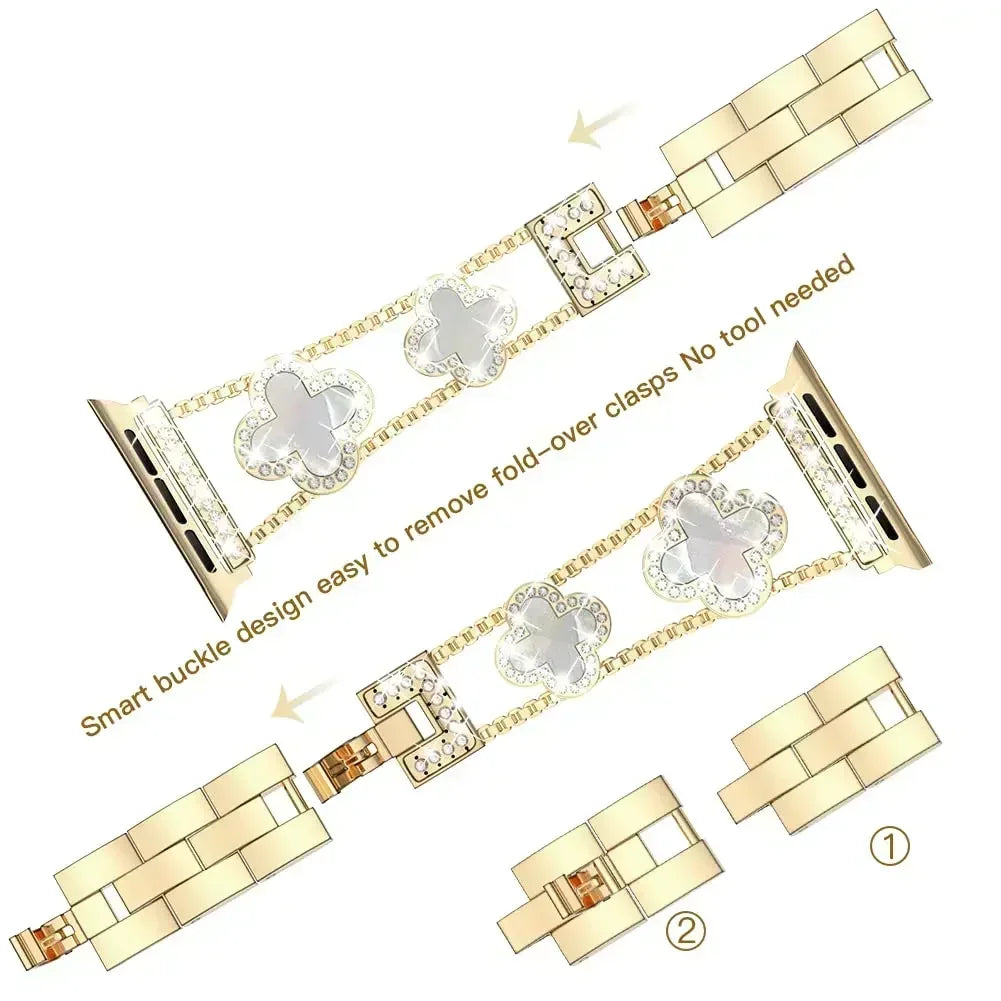 Lucky Clover Apple Watch Armband - Sternenlicht